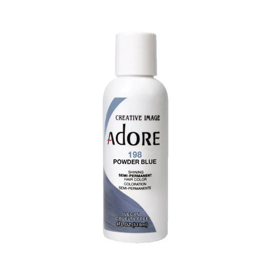 ADORE SEMI PERMANENT HAIR COLOUR POWDER BLUE#198 118ML