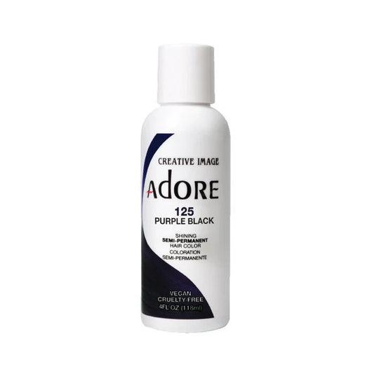 ADORE SEMI PERMANENT HAIR COLOUR PURPLE BLACK#125 118ML