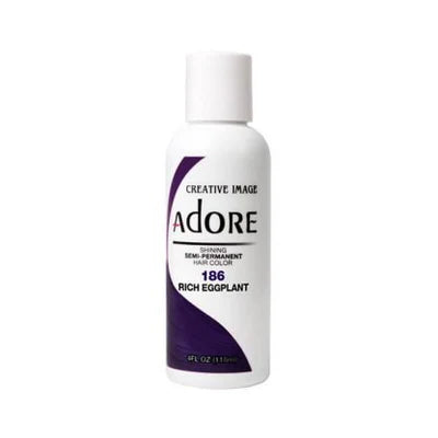 ADORE SEMI PERMANENT HAIR COLOUR RICH EGGPLANT#186 118ML