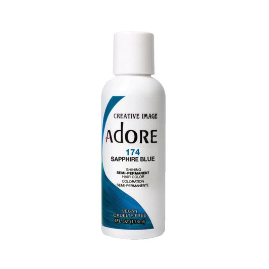 ADORE SEMI PERMANENT HAIR COLOUR SAPPHIRE BLUE#174 118ML