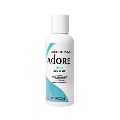 ADORE SEMI PERMANENT HAIR COLOUR SKY BLUE#196 118ML