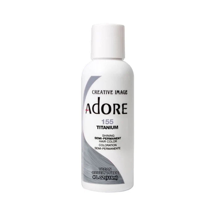 ADORE SEMI PERMANENT HAIR COLOUR TITANIUM#155 118ML